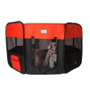 Armarkat Pp002R-Xl Portable Pet Playpen In Bk And Rd Combo