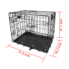 30Inches Dogs Crate Folding Metal Pets