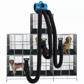 Xpower X-430Tf-Mdk Professional 3 Speed Pet Grooming Dog Cage Dryer With Multi Drying Hose Kit, Timer & Filters