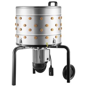 Chicken Plucker Machine, 19.7 in Drum, 750W & 275RPM Electric Chicken Plucking Machine with 98 Soft Fingers & Transport Wheels