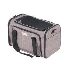 Cat Carrier with Wheels, Airline Approved Rolling Pet Carrier with Telescopic Handle and Shoulder Strap, Dog Carrier with Wheels for Pets under 2