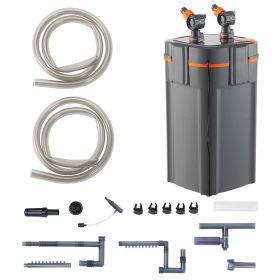 Aquarium Filter 264GPH, 3-Stage Canister Filter 75 Gallon, Ultra-Quiet Internal Aquarium Filter with UV Protection